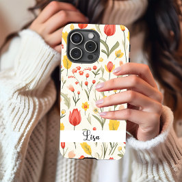 Lovely Floral Phone Case iPhone 15 Hoesje