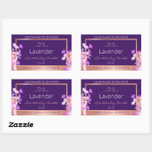 Lovely Floral Produit Étiquette violet et Rose or (Feuille)