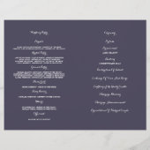 Lovely Floral - trouwprogramma - paars (Achterkant)