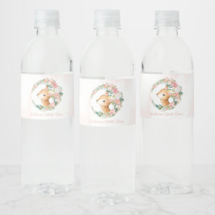 Lovely Forest Woodland Animals - Deer Baby shower Waterfles Etiket