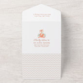 Lovely Fox Baby shower Invitation et carte conseil (Dehors)