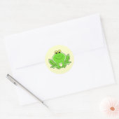 Lovely Frog Ronde Sticker (Envelop)