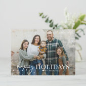 Lovely Frost Happy Holidays Carte photo (Debout devant)