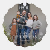 Lovely Frost Photo Orament Carte de Noël (Recto)