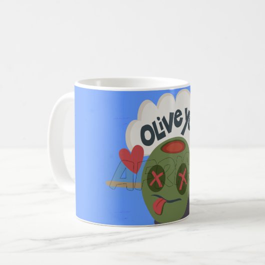 Lovely Funny boire du texte Mug (Devant gauche)