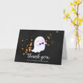 Lovely Ghost Halloween Baby shower Carte de remerc (Fleur jaune)