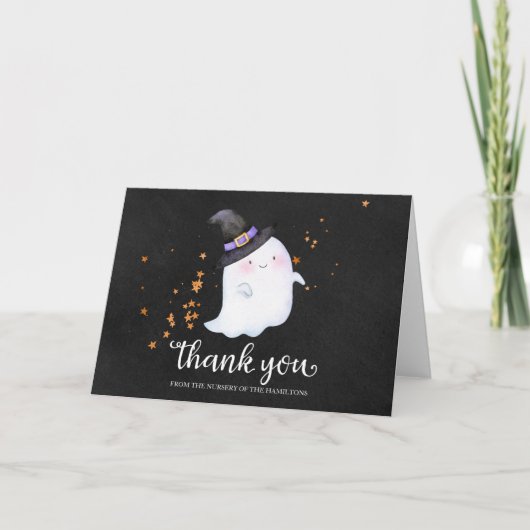 Lovely Ghost Halloween Baby shower - Hartelijk dan Kaart (Voorkant)