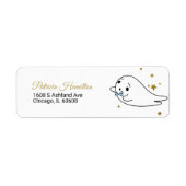 Lovely Ghost Halloween Baby shower Label (Voorkant)