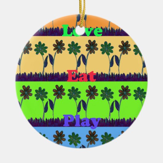 Lovely Girly Hakuna Matata kleuren Gifts.png Keramisch Ornament (Voorkant)