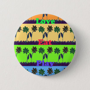 Lovely Girly Hakuna Matata kleuren Gifts.png Ronde Button 5,7 Cm
