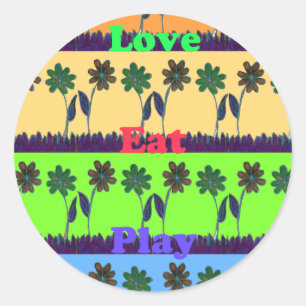 Lovely Girly Hakuna Matata kleuren Gifts.png Ronde Sticker