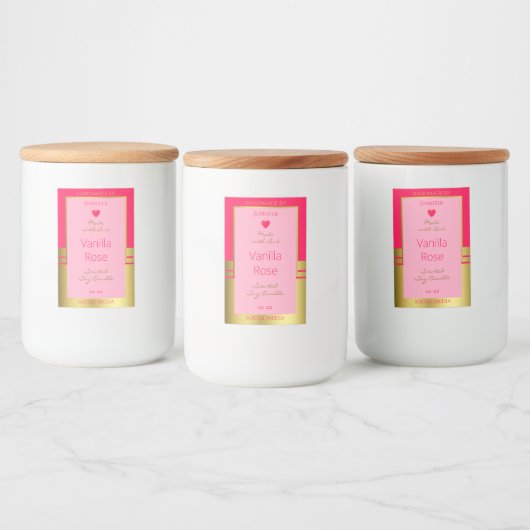 Lovely Girly Produit Packaging Étiquette rose et o (Bouteilles)