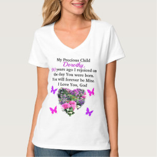 LOVELY GOD LOVING 90TH BIRTHDAY GEPERSONALISEERD T-SHIRT