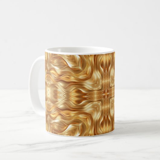 Lovely golden abstract pattern koffiemok (Voorkant links)