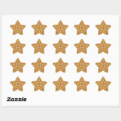 Lovely golden abstract pattern ster sticker (Vel)