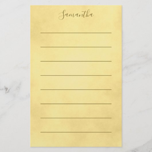 Lovely Golden Lined Stationery Briefpapier (Voorkant)