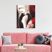 Lovely Gothic Elf Girl Canvas Afdruk (Insitu (Woonkamer))