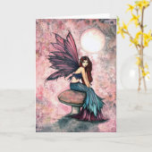 Lovely Gothic Imaginaire Fairy Carte de voeux (Fleur jaune)