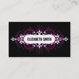 Lovely gothic Visitekaartje roze/zwart