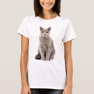 Lovely Gray Cat with Golden Eyes T-shirt