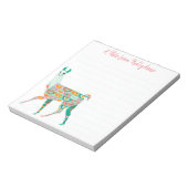 Lovely Green Llama - Gepersonaliseerd Notitieblok (Gedraaid)