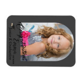 Lovely Grey Gefeliciteerd JK Afstuderen Foto Magneet (Horizontaal)