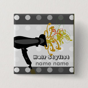 Lovely Hair Stylist Beauty Hair Spa Salons Vierkante Button 5,1 Cm