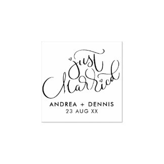 Lovely Hand Lettered Net getrouwd Rubberstempel