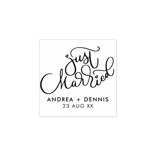 Lovely Hand Lettered Net getrouwd Rubberstempel (Afrduk)
