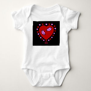 Lovely Heart Kisses Baby Jersey Bodysuit