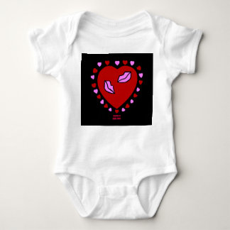 Lovely Heart Kisses Baby Jersey Bodysuit