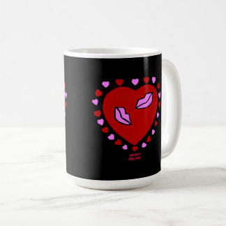 Lovely Heart Kisses Coffee Mug