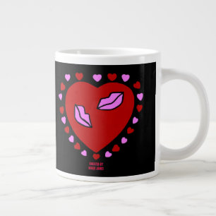 Lovely Heart Kisses Jumbo Mok