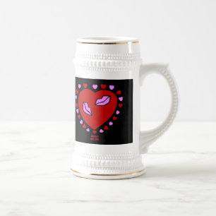 Lovely Heart Kisses Stein Mug