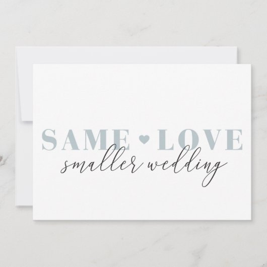 Lovely Heart Mariage Downsize Faire-part (Devant)