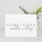 Lovely Heart Mariage Downsize Faire-part (Debout devant)