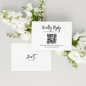 Lovely Heart Monogram Script Mariage QR Code Rsvp
