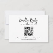 Lovely Heart Monogram Script Mariage QR Code Rsvp (Devant)