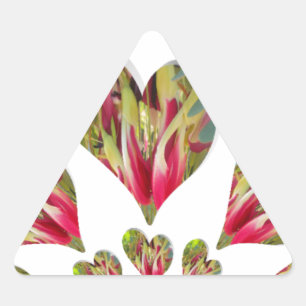 Lovely Hearts Humanitarian Day De wereld heeft lie Driehoek Sticker