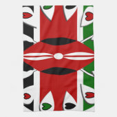 Lovely Hearts Kenia: Flag Art Motief Theedoek (Verticaal)