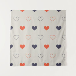 Lovely hearts / orange cream dark wandkleed