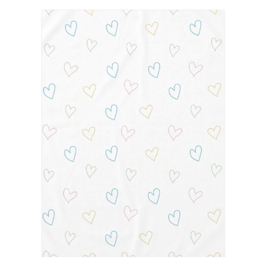 Lovely hearts pattern - Shower Curtain - Large Tafelkleed (Voorkant)
