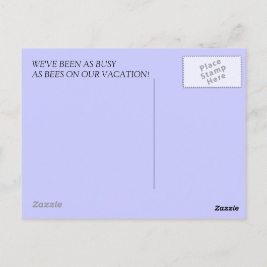 LOVELY HONEYBEES NATUUR BEEKEEPERS HONEY BRIEFKAAR BRIEFKAART (Achterkant)