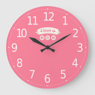 Lovely I Love You Maman Fête des mères Horloge m