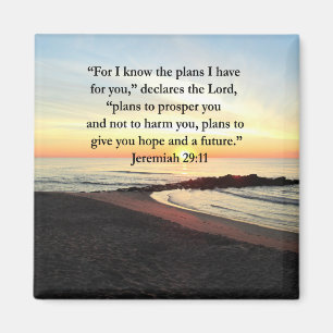 LOVELY JEREMIAH 29:11 SUNRISE FOTO MAGNEET