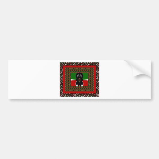 Lovely Kenyan Hearts vlag Bumpersticker (Voorkant)