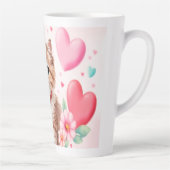 Lovely kitten hearts latte mok (Rechts)