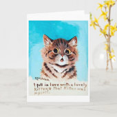 Lovely Kitten, Louis Wain Kaart (Gele Bloem)