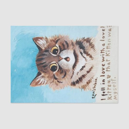 Lovely Kitten, Louis Wain Tissuepapier (Voorkant)