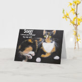 Lovely Kitty, carte d'anniversaire tardive (Fleur jaune)